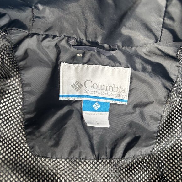 Columbia Rain Jacket Omni-Tech Mens L Black Waterproof Outdoor Hiking Gorp - Picture 9 of 16